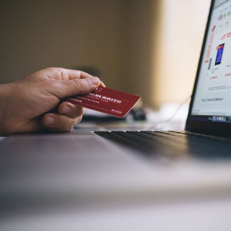 person buying something online